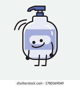 An illustration of Cute Hand Sanitizer  Vector Character 