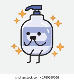 An illustration of Cute Hand Sanitizer  Vector Character 