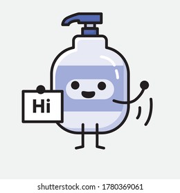 An illustration of Cute Hand Sanitizer  Vector Character 