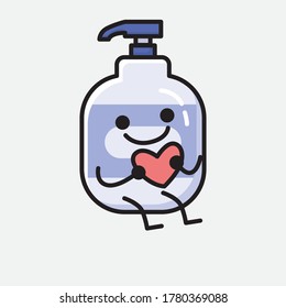 An illustration of Cute Hand Sanitizer  Vector Character 