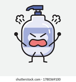 An illustration of Cute Hand Sanitizer  Vector Character 
