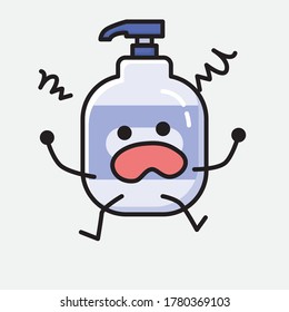 An illustration of Cute Hand Sanitizer  Vector Character 
