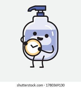 Eine Illustration des Cute Hand Sanitizer-Vektorzeichens 