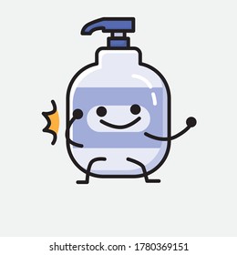 Eine Illustration des Cute Hand Sanitizer-Vektorzeichens 