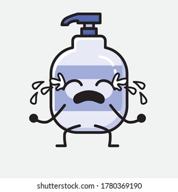 Eine Illustration des Cute Hand Sanitizer-Vektorzeichens 