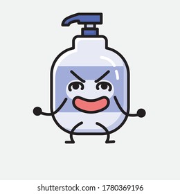 An illustration of Cute Hand Sanitizer  Vector Character 
