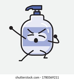 An illustration of Cute Hand Sanitizer  Vector Character 