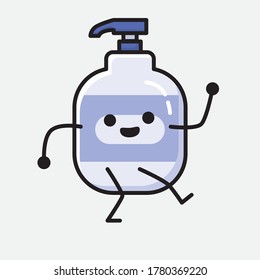 An illustration of Cute Hand Sanitizer  Vector Character 