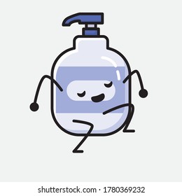 An illustration of Cute Hand Sanitizer  Vector Character 