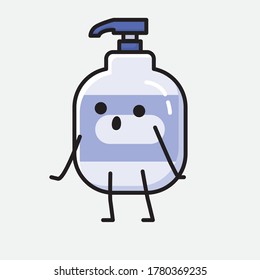 An illustration of Cute Hand Sanitizer  Vector Character 