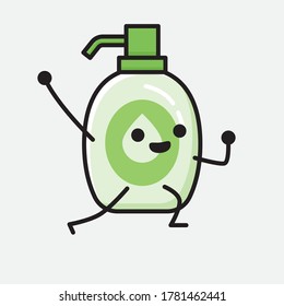 An illustration of Cute Hand Sanitizer  Vector Character