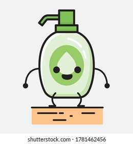 An illustration of Cute Hand Sanitizer  Vector Character
