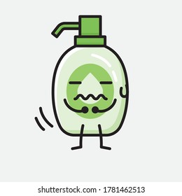 Eine Illustration des Cute Hand Sanitizer-Vektorzeichens