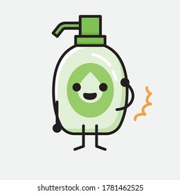 An illustration of Cute Hand Sanitizer  Vector Character