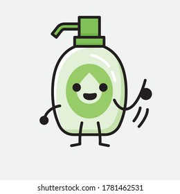 An illustration of Cute Hand Sanitizer  Vector Character