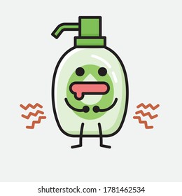 An illustration of Cute Hand Sanitizer  Vector Character