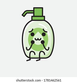 An illustration of Cute Hand Sanitizer  Vector Character