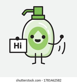 An illustration of Cute Hand Sanitizer  Vector Character