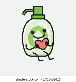An illustration of Cute Hand Sanitizer  Vector Character