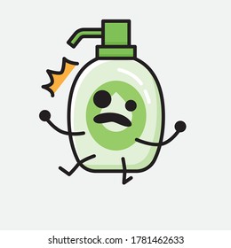 An illustration of Cute Hand Sanitizer  Vector Character