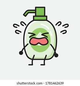 An illustration of Cute Hand Sanitizer  Vector Character