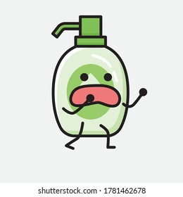 An illustration of Cute Hand Sanitizer  Vector Character
