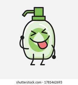 An illustration of Cute Hand Sanitizer  Vector Character
