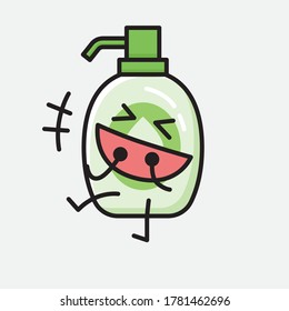An illustration of Cute Hand Sanitizer  Vector Character