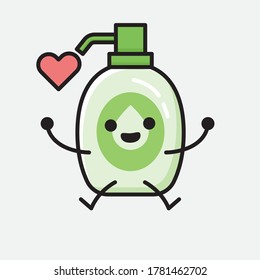 Eine Illustration des Cute Hand Sanitizer-Vektorzeichens
