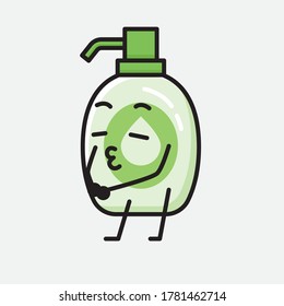 An illustration of Cute Hand Sanitizer  Vector Character