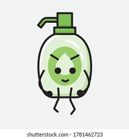An illustration of Cute Hand Sanitizer  Vector Character