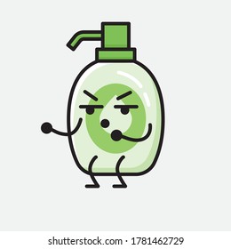 An illustration of Cute Hand Sanitizer  Vector Character