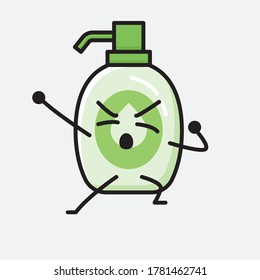 Eine Illustration des Cute Hand Sanitizer-Vektorzeichens