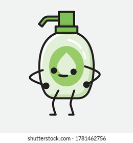 Eine Illustration des Cute Hand Sanitizer-Vektorzeichens