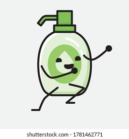 An illustration of Cute Hand Sanitizer  Vector Character