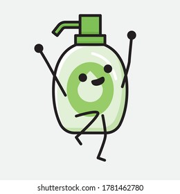 An illustration of Cute Hand Sanitizer  Vector Character