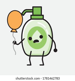 An illustration of Cute Hand Sanitizer  Vector Character