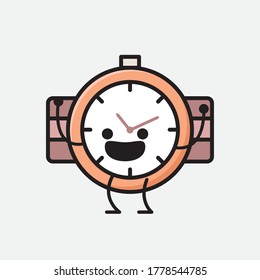 Eine Illustration des Vektorzeichens von Cute-Hand-Watch