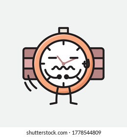 Eine Illustration des Vektorzeichens von Cute-Hand-Watch