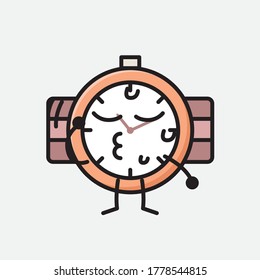 An illustration of Cute Hand Watch Vector Character