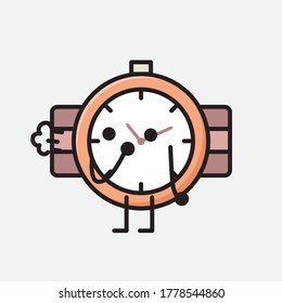 Eine Illustration des Vektorzeichens von Cute-Hand-Watch