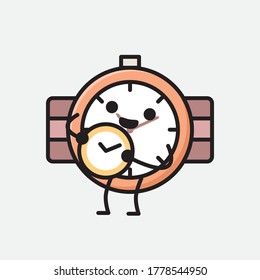 An illustration of Cute Hand Watch Vector Character