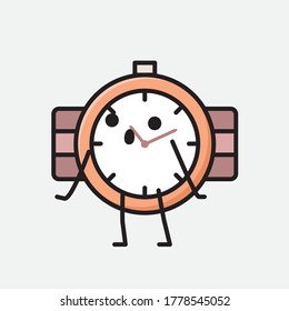 An illustration of Cute Hand Watch Vector Character