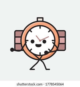 Eine Illustration des Vektorzeichens von Cute-Hand-Watch