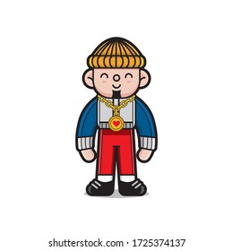 
Illustration of cute hiphop vector. The Concept of Isolated Technology. Flat Cartoon Style Suitable for Landing Web Pages, Banners, Flyers, Stickers, Cards
