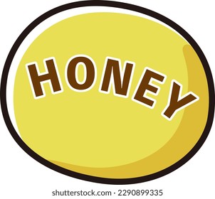 Illustration of a cute HONEY character