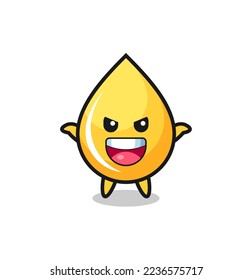 la ilustración de una linda caída de miel haciendo gesto de miedo, diseño de estilo lindo para camiseta, pegatina, elemento logo