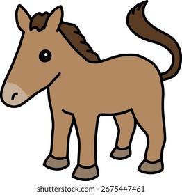Ilustración de un caballo lindo