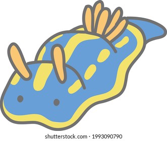 Illustration of cute Hypselodoris festiva