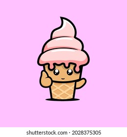 Illustration von süßem Eis, Vektordesign
